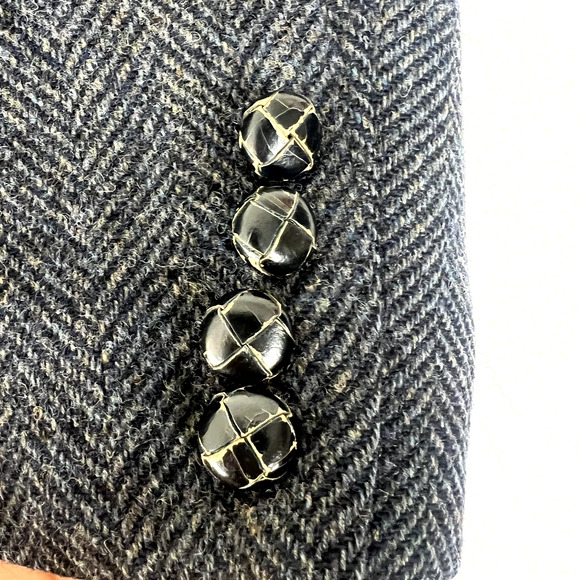 Imperial By Haggar Blazer Sport Coat Men’s 38 100% Wool Blue Herringbone USA - Picture 5 of 16